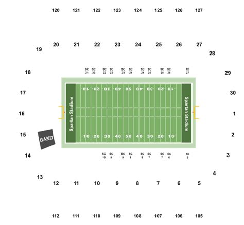 Spartan Stadium Seating Chart Rows