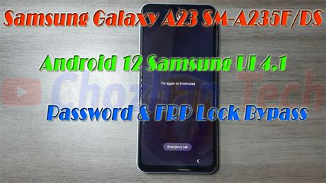 Samsung Galaxy A23 Sm A235fds Pattern And Frp Lock Bypass Youtube