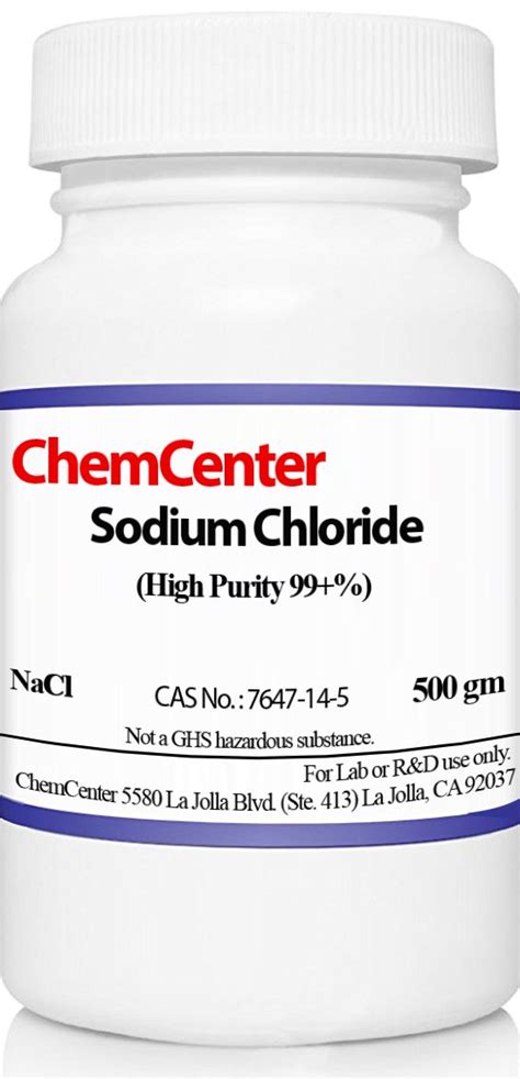 Sodium Chloride Salt High Purity Crystals Min Grams