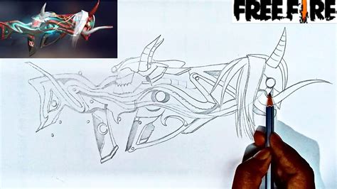 Free Fire Drawing New Evo Famas Demonic Gun Drawinghow To Draw Famas