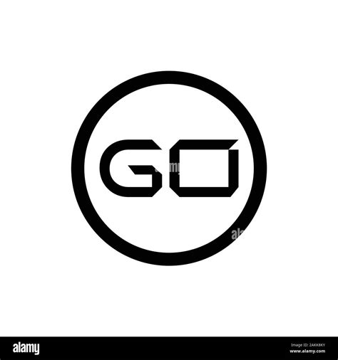 Initial Go Letter Linked Logo Go Letter Type Logo Design Vector