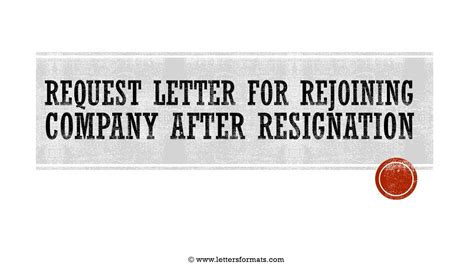 How To Write A Letter To Rejoin The Company After Resignation YouTube