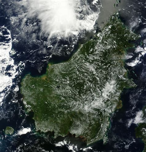 Borneo The Third Largest Island In The World As Seen From Space