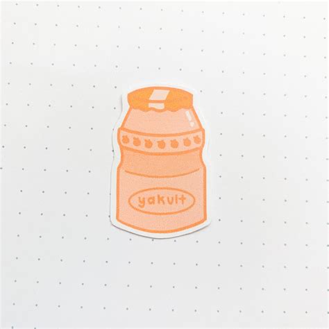 Yakult Stickers Cute Yakult Yogurt Drink Sticker Pack For Etsy