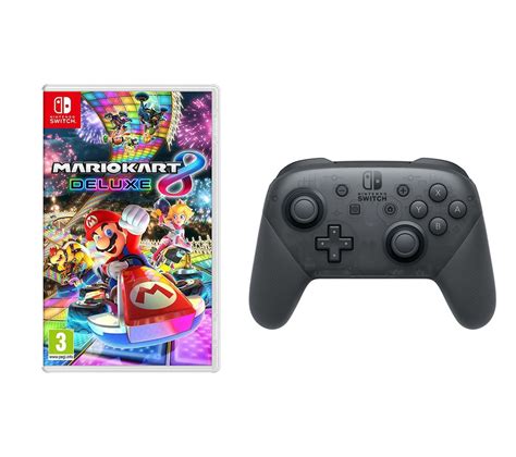 NINTENDO SWITCH Mario Kart 8 Deluxe & Switch Pro Controller Bundle Specs