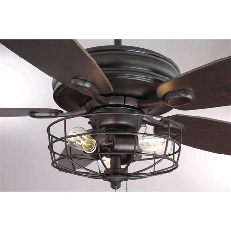 Filament Design 52 In Oil Rubbed Bronze Ceiling Fan With Metal Wire