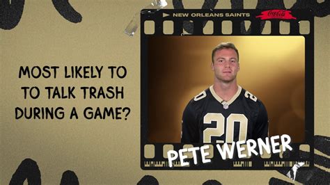 Saints Lb Pete Werner S Saintly Superlatives