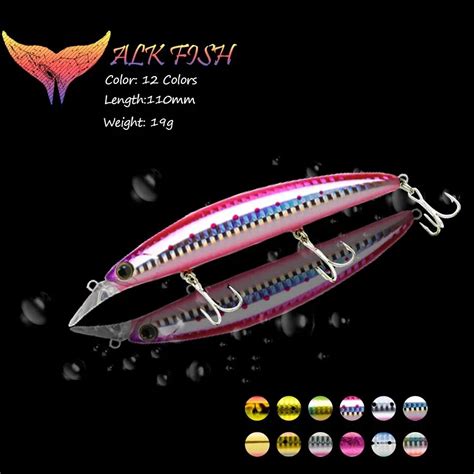 WALK FISH Se Uelo De Pesca De Pececillo Cebo Duro Flotante Wobblers L