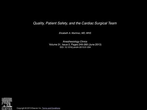 Quality Patient Safety And The Cardiac Surgical Team Ppt Download