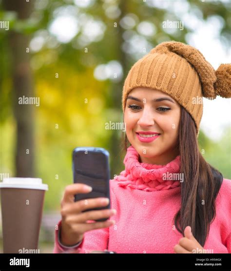 Woman Happy Girl Taking Self Picture Selfie With Smartphone Camera