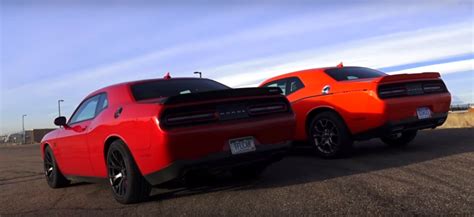 Dodge Challenger Hellcat Vs Dodge Challenger Gt Awd Drag Race Packs A