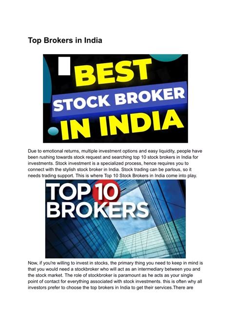 Ppt Top Brokers In India Powerpoint Presentation Free Download Id 11737691