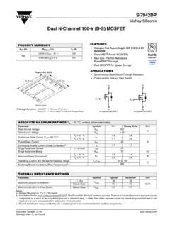 Dual N Channel V D S Mosfet Dual N Channel V D S Mosfet Pdf