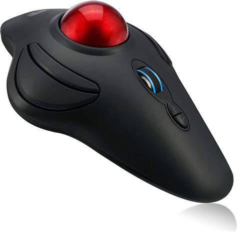 Adesso 24ghz Wireless Programmable Ambidextrous Ergonomic Trackball Mouse With Uk