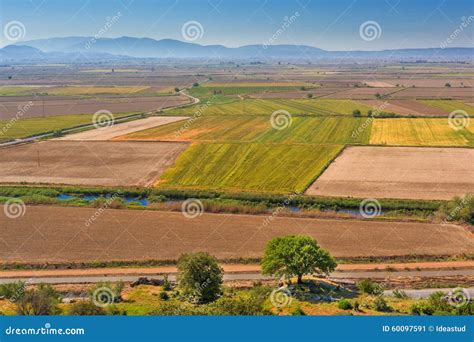 Vista Aérea De La Tierra De Cultivo Imagen De Archivo Imagen De Alto