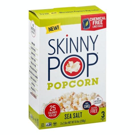 Skinny Pop Popcorn Microwave Sea Salt 8 4 Oz Case Of 12 8 4 Oz Each Kroger