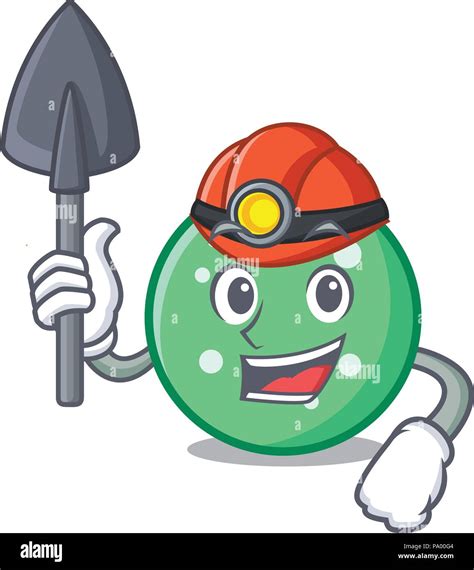 Miner Circle Mascot Cartoon Style Vector Illustration Stock Vector