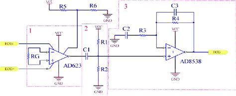 Schematic Diagrams Of The Amplification Circuits For Ecg Download