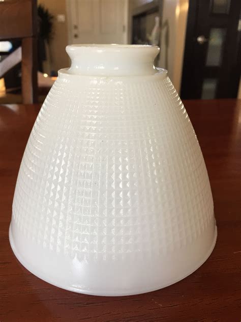 Vintage White Milk Glass 6 Floor Lamp Corning Reflector Waffle Shade Globe Antique Price