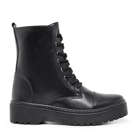 Bota Coturno Casual Autem Originals Sola Costurada Reta Em Borracha E