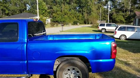 True Gritt Customs Silverado Blue Glow Paint Job Youtube