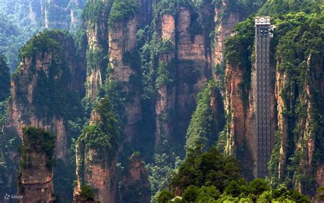 Zhangjiajie Tur Sorotan Hari Dengan Jembatan Kaca Dan Kereta Gantung