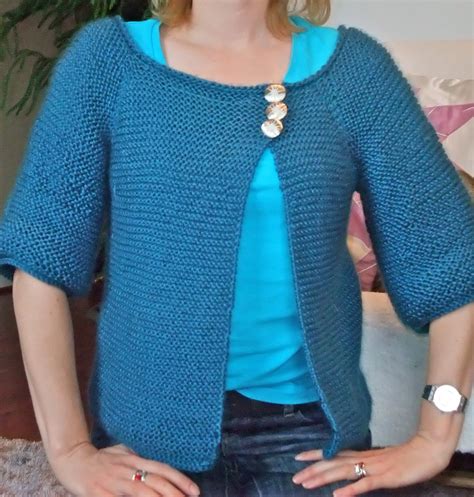 Free Knitting Pattern For Garter Stitch Swingy Cardigan Jenn Pelle