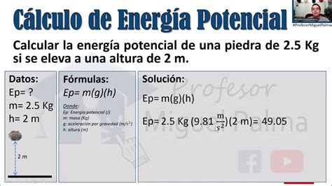 Calcular Energía Potencial Youtube