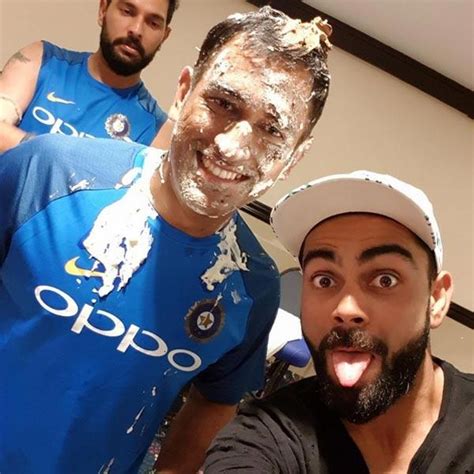 Cake Face! MS Dhoni celebrates birthday in style