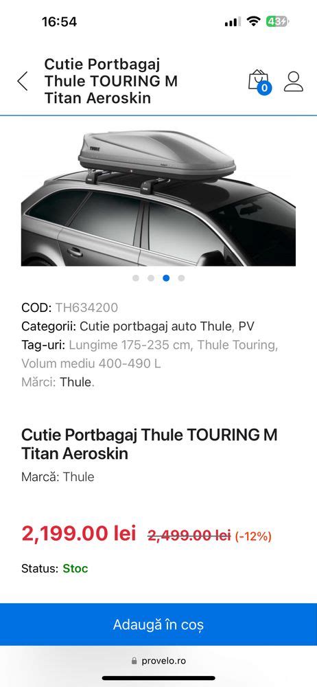 Cutie Portbagaj Auto Thule Bare Transversala Bmw G G Seria Cluj