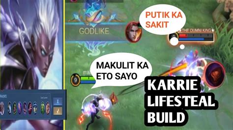 Karrie Lifesteal Build L One Shot One Kill Youtube