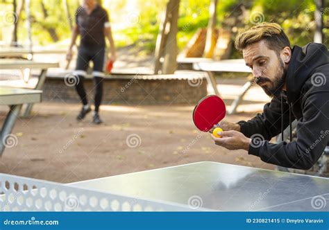 Professional Table Tennis Player Stock Image Image Of November