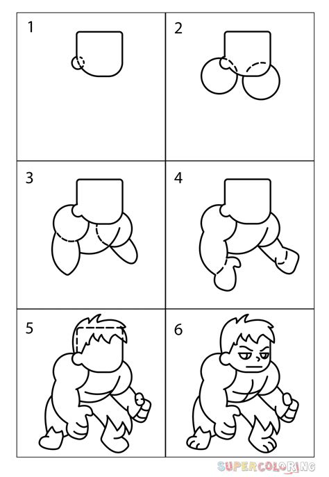 How To Draw Chibi Hulk Free Printable Puzzle Games