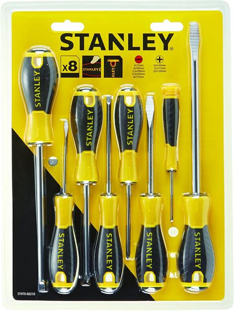 Stanley Stht0 60210 Essential Screwdriver Set Yellow 8 Piece Buy