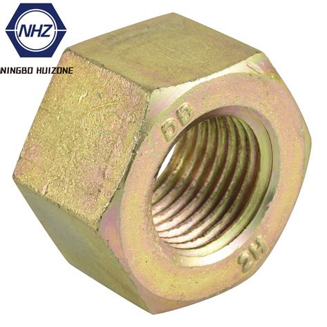 High Strength Carbon Steel Heavy Hex Nuts Astm A H Zinc Yellow