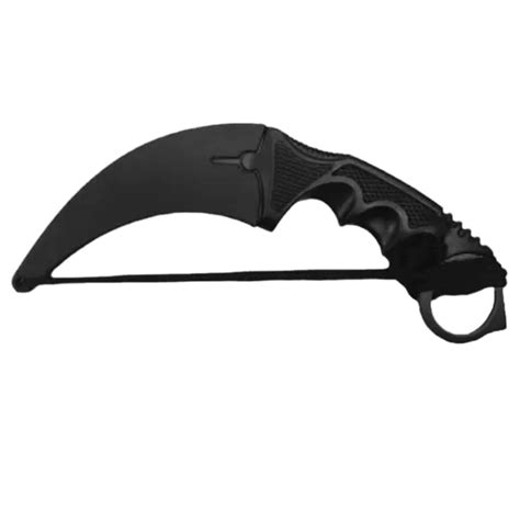 Cuchillo Kerambit Táctico Negro Sin Filo La Ardilla