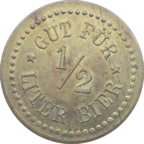 ½ Liter Bier Maisel brau Bayreuth token Germany 1871 1948 Numista