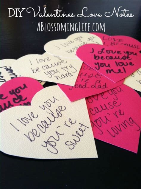 Diy Valentines Love Notes A Blossoming Life