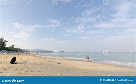 Timelapse Tropical White Sand Smooth Beach With Calm Sea Ocean And