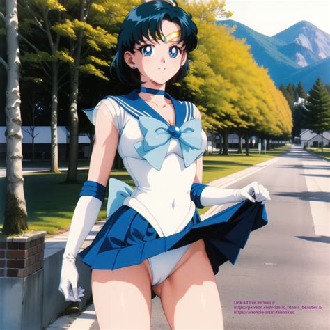 Artstation Sailor Mercury Mizuno Ami Showing You Her Underwear