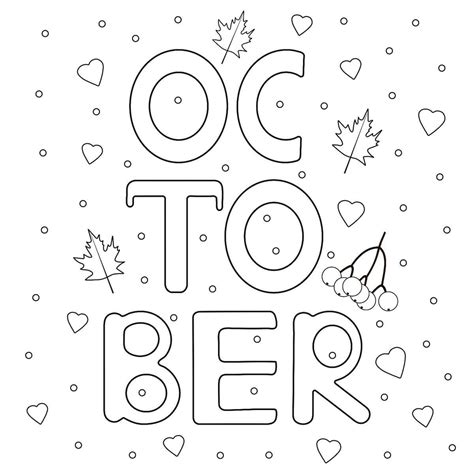 Octubre Otoño para colorear, imprimir e dibujar –ColoringOnly.Com