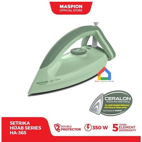 Jual Setrika Maspion HA 365 Automatic Iron Setrika Hijab Gosokan