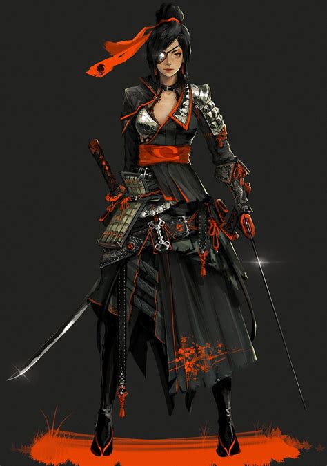 Artstation Character Concept Design Level Pm Female Samurai Samurai Clothing Warrior Woman