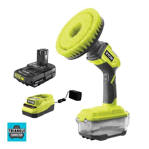 Ryobi One V Cordless Compact Power Scrubber Kit With Ah Battery