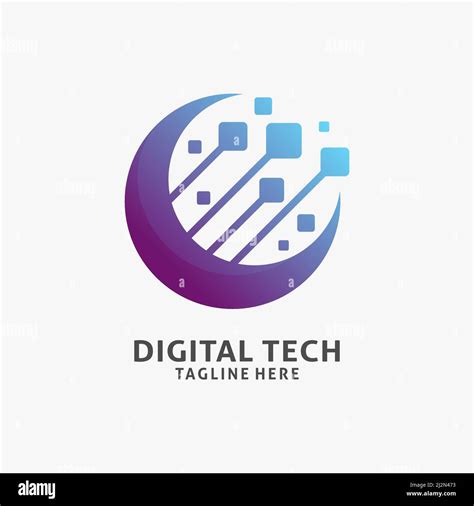 Digital tech logo design inspiration Stock Vector Image & Art - Alamy