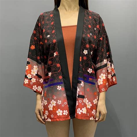 Kimono Feminino Yukata Camisa Cardigã Japonês Asiático Estampa