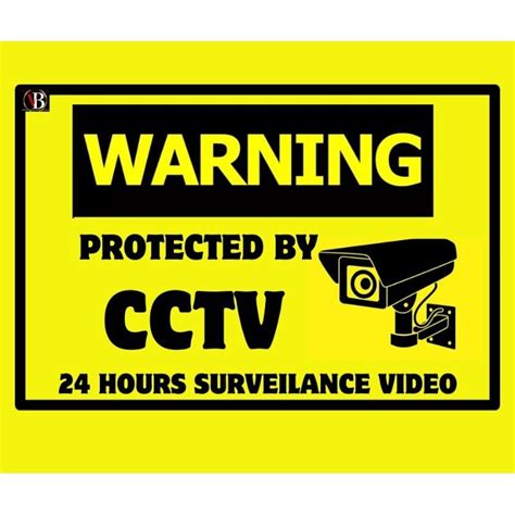 Laminated Cctv Hours Signages A Size Makapal Mic Matibay Glossy