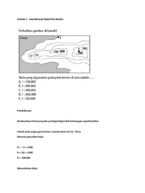 Contoh Soal Peta Kontur Pdf