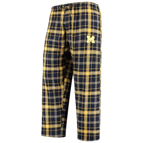 Men's Concepts Sport Navy/Gold Michigan Wolverines Ultimate Flannel Pants