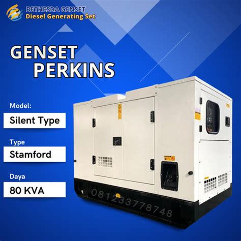 Jual Genset 80 Kva Perkins Mesin 80 Kva Diesel Silent Type Kota